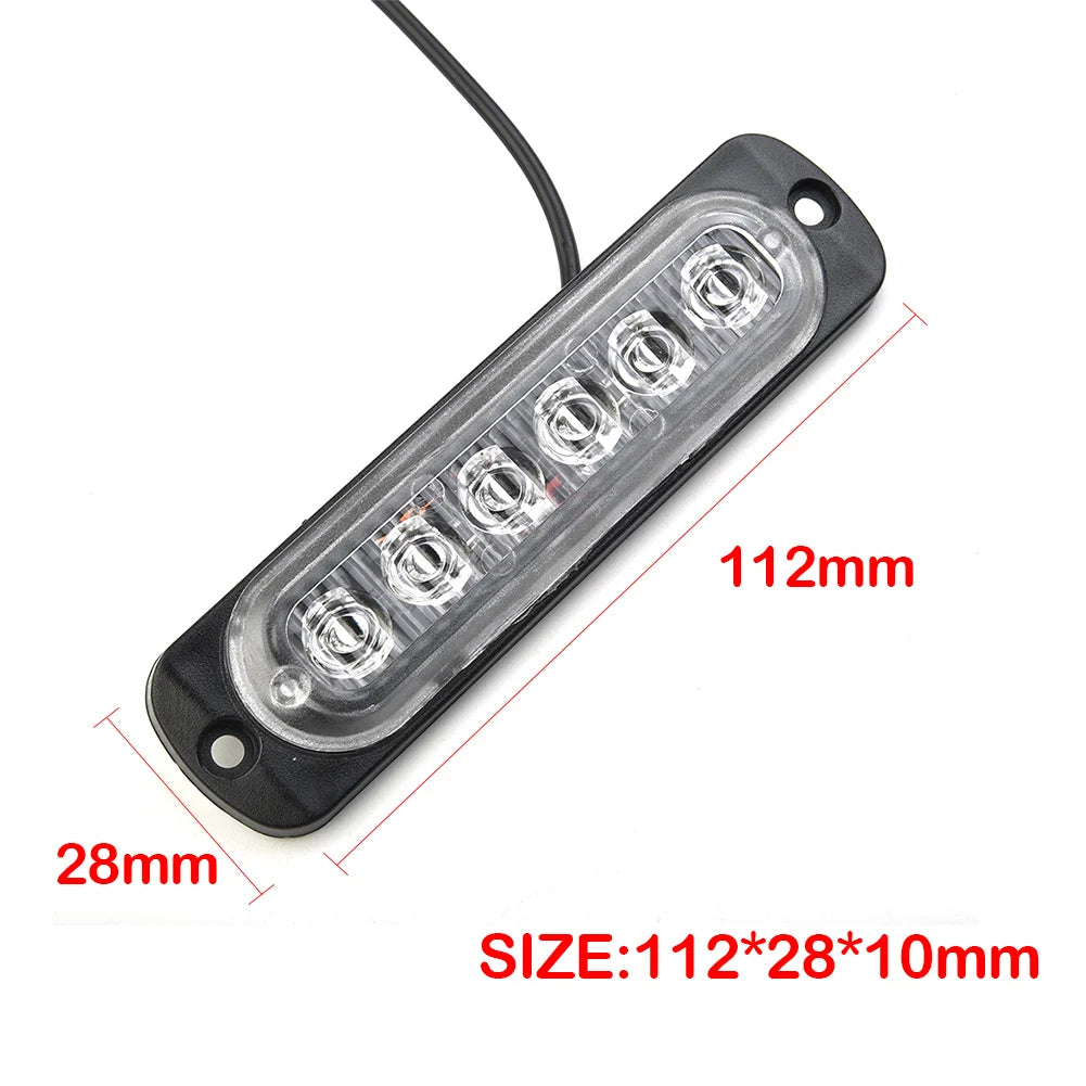 6LED 18W Red Car Truck Work & Fog Safety Light
