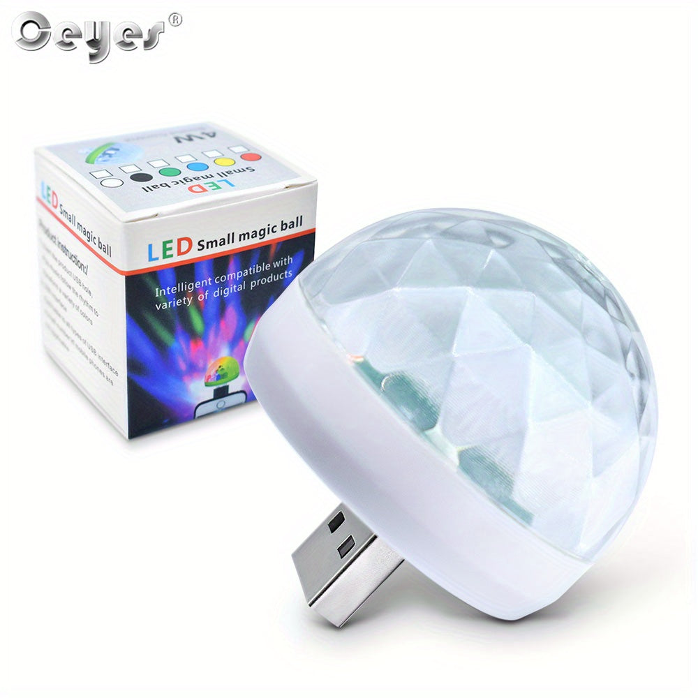 Ceyes LED Mini Magic Ball Light – USB Sound Activated Disco Party Light