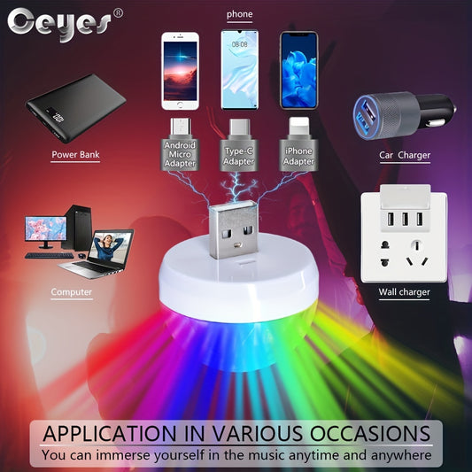 Ceyes LED Mini Magic Ball Light – USB Sound Activated Disco Party Light