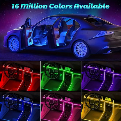 Interior Car LED Strip Lights – 5-in-1 RGB Ambient Lighting Kit