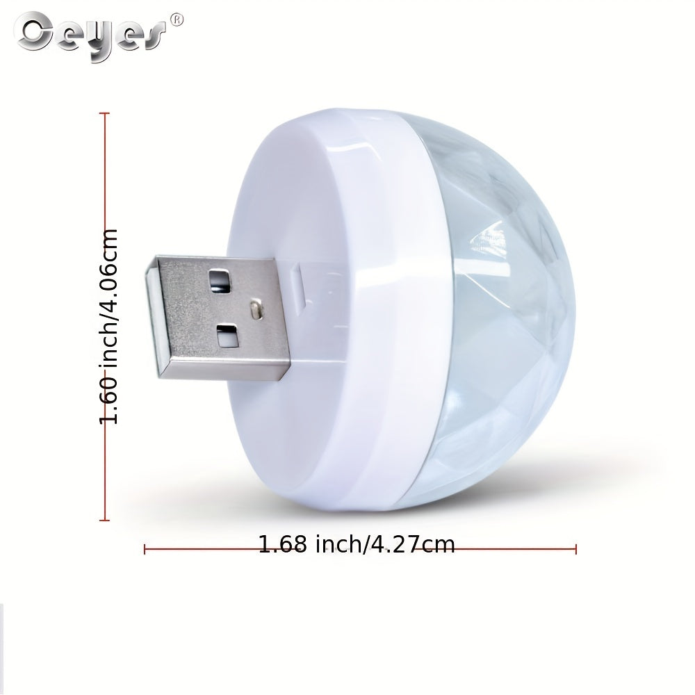 Ceyes LED Mini Magic Ball Light – USB Sound Activated Disco Party Light