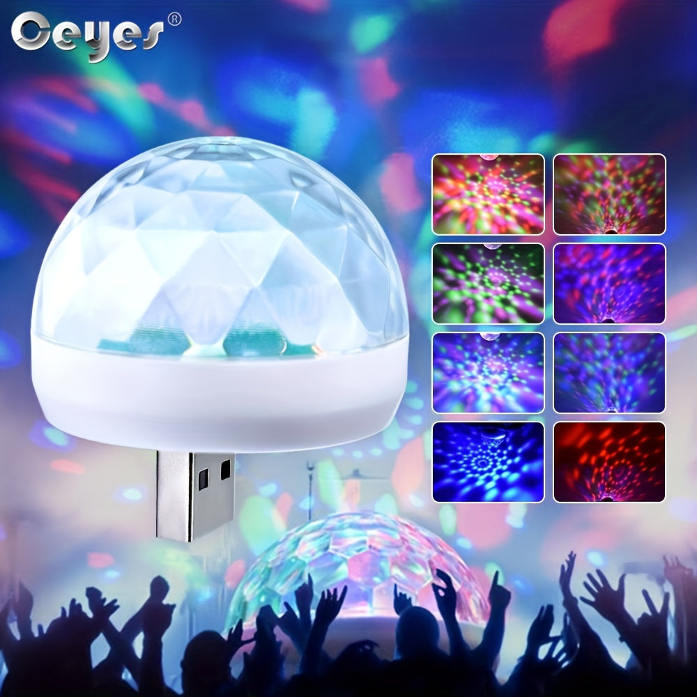 Ceyes LED Mini Magic Ball Light – USB Sound Activated Disco Party Light