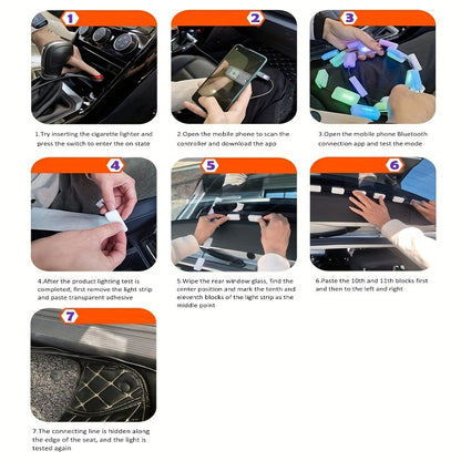 RGB Car Interior & Rear Window LED Atmosphere Lamp