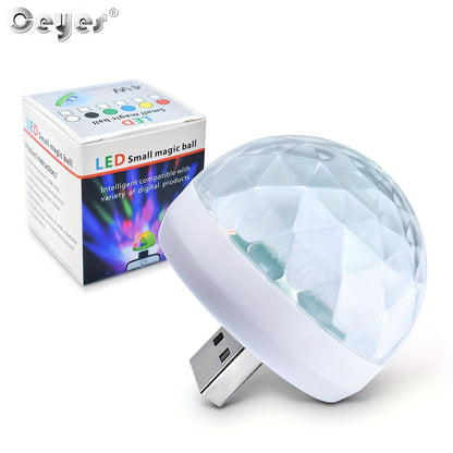Ceyes LED Mini Magic Ball Light – USB Sound Activated Disco Party Light