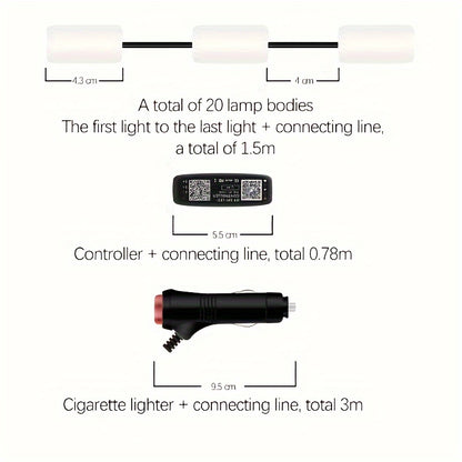 RGB Car Interior & Rear Window LED Atmosphere Lamp