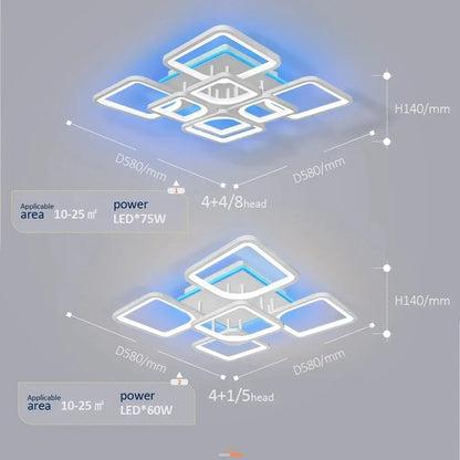 Modern LED Ceiling Light with Backlight Effect