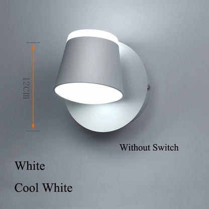 8W Rotating LED Wall Light for Home & Bedroom