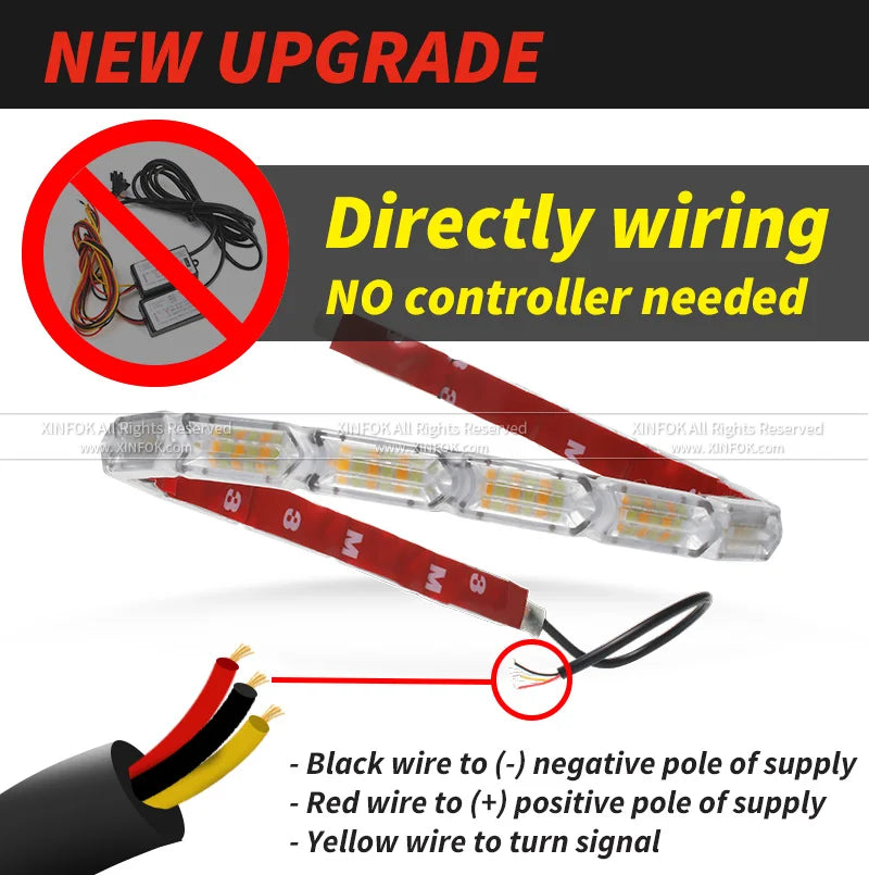 Universal Waterproof LED DRL Strip Lights