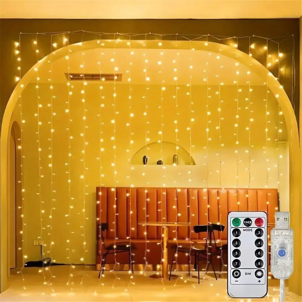 USB LED Curtain Fairy Lights