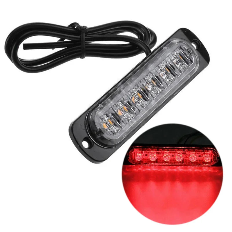 6LED 18W Red Car Truck Work & Fog Safety Light