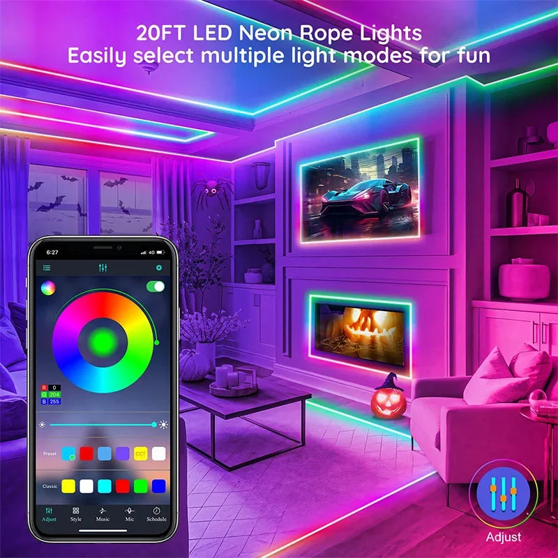 Smart RGB USB LED Rope Strip Light