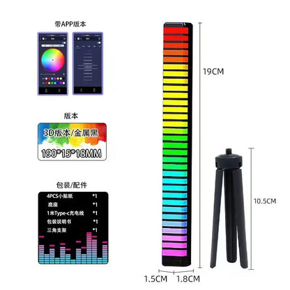 Smart RGB 3D Double-Sided LED Sound Control Light
