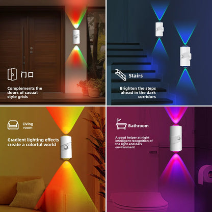 Smart RGB Motion Sensor Night Light Wall Lamp