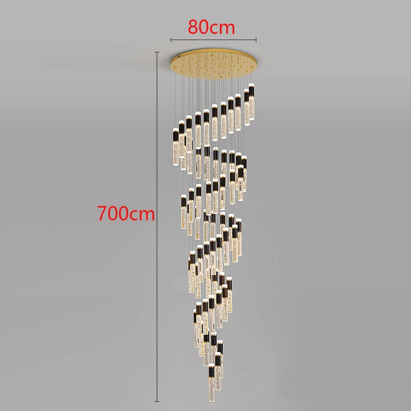 Modern LED Staircase Pendant Chandelier
