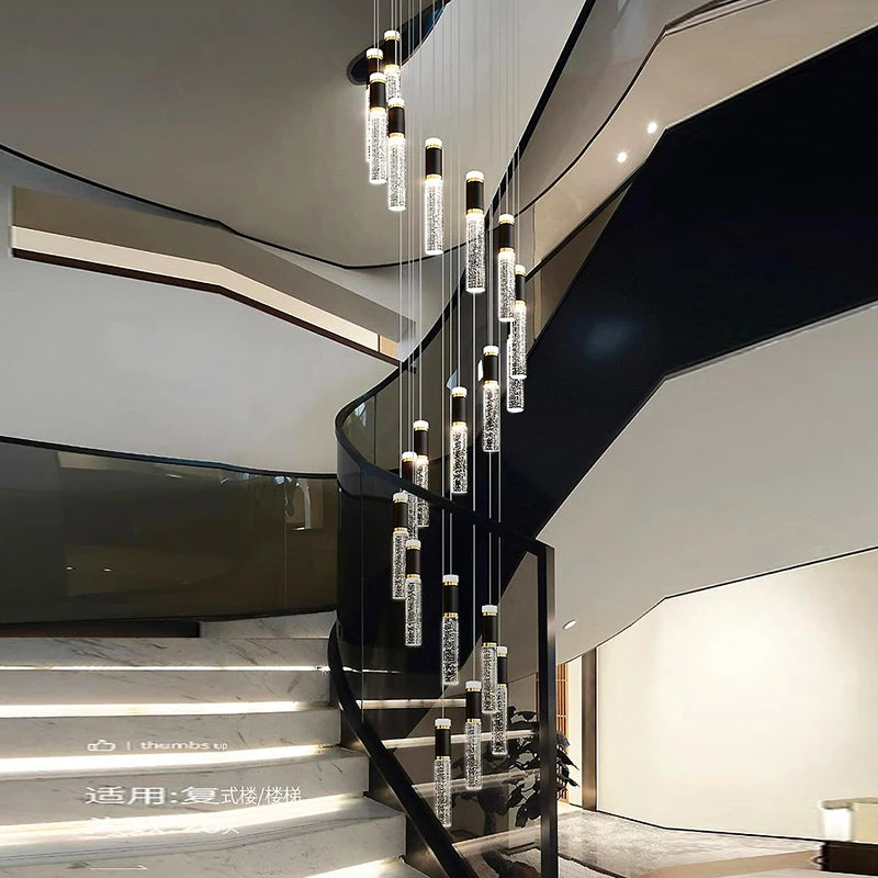 Modern LED Staircase Pendant Chandelier