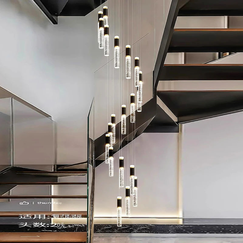 Modern LED Staircase Pendant Chandelier