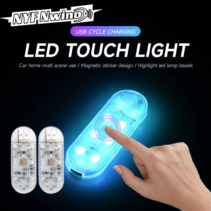 USB Rechargeable Car Mini Touch LED Light
