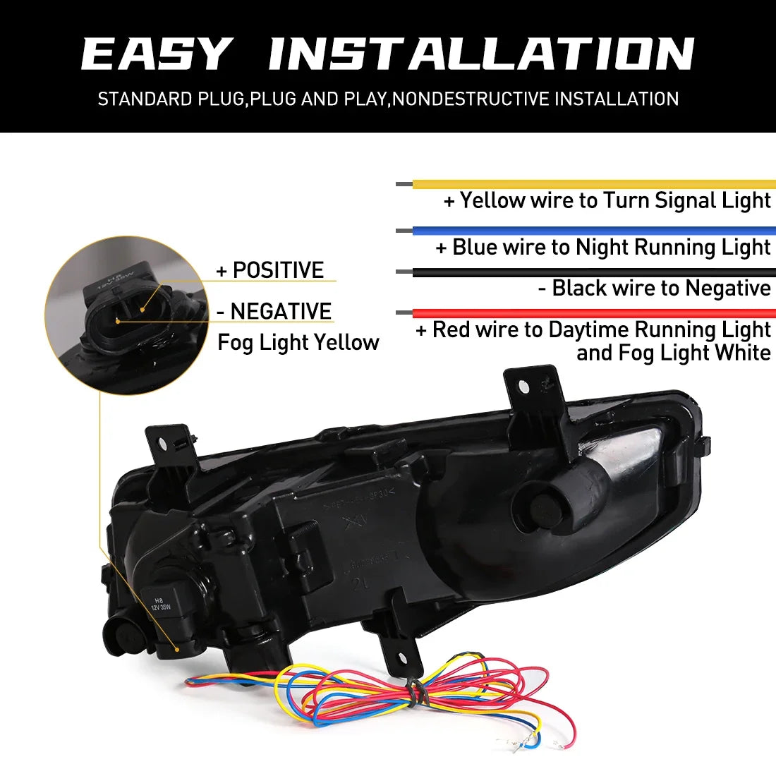 Car LED DRL Fog Lamps 12V for Nissan Sentra (2020)