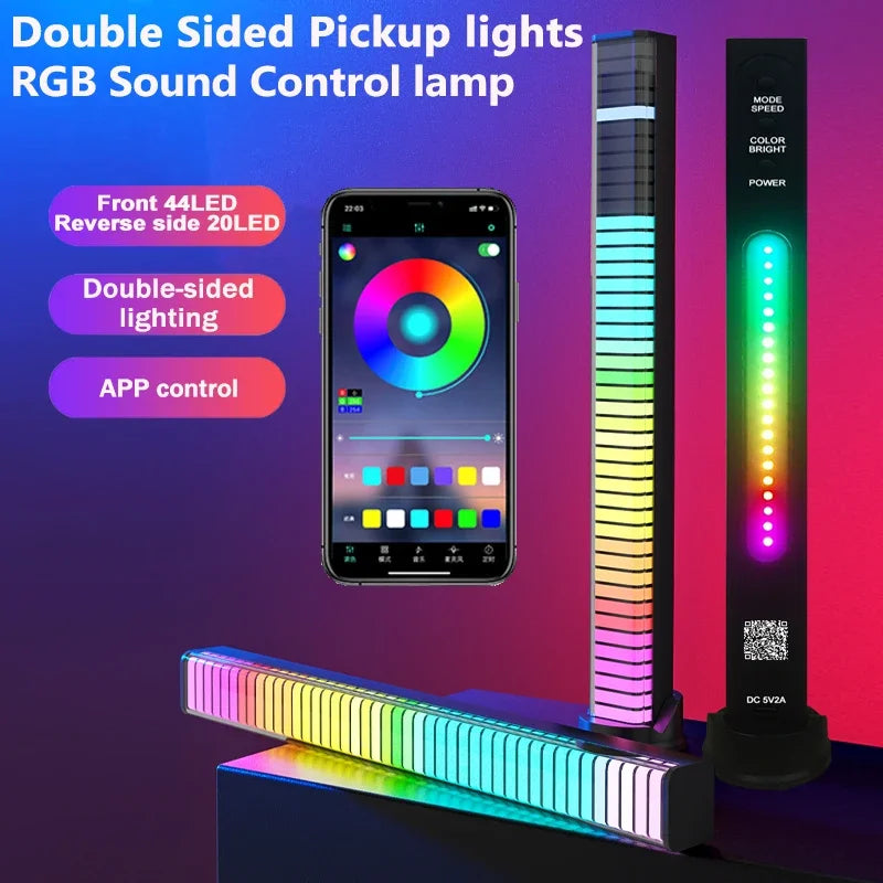 Smart RGB 3D Double-Sided LED Sound Control Light