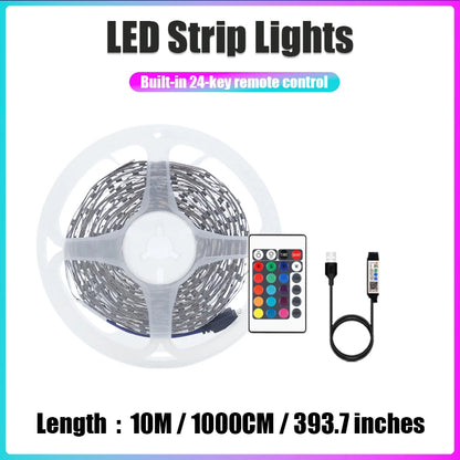 Smart RGB USB LED Strip Light for Bedroom Ambiance