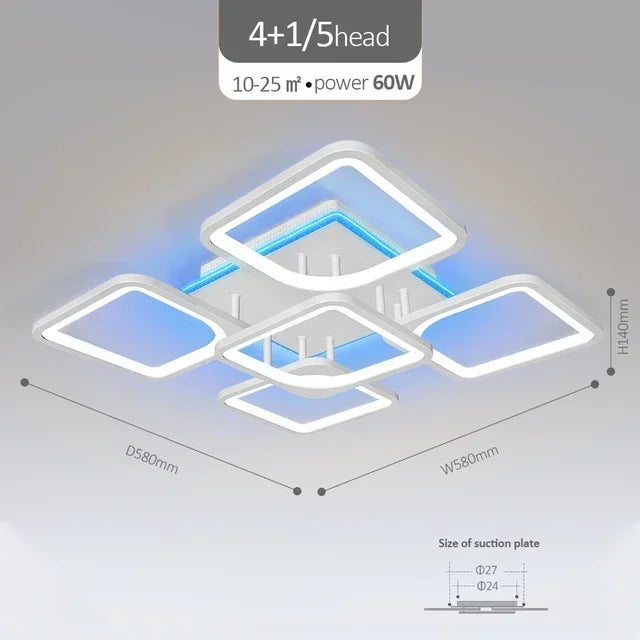 Modern LED Ceiling Light with Backlight Effect