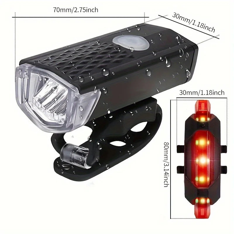Bike Front & Rear LED Light Set