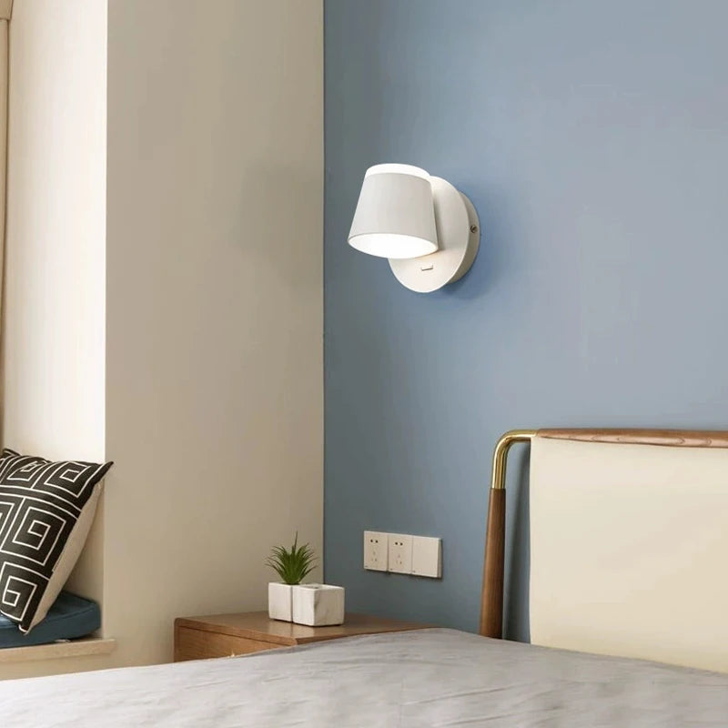 8W Rotating LED Wall Light for Home & Bedroom