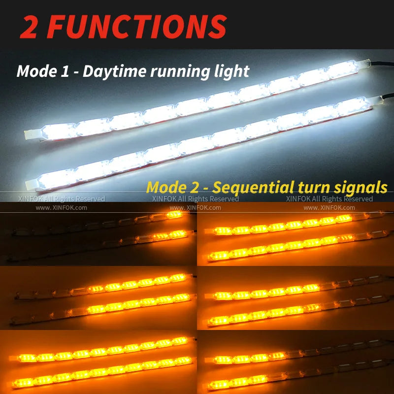 Universal Waterproof LED DRL Strip Lights