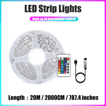Smart RGB USB LED Strip Light for Bedroom Ambiance