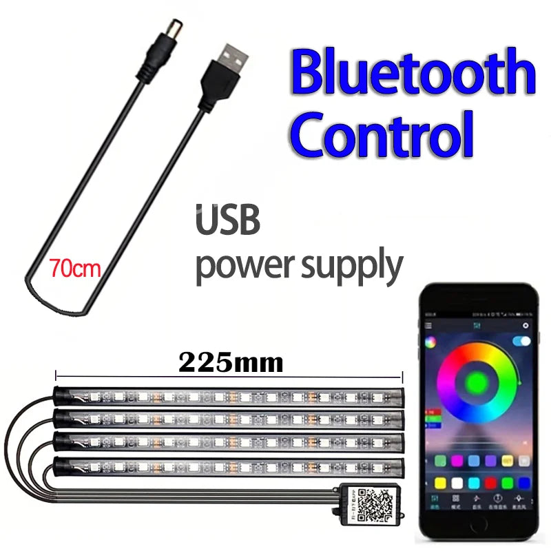 RGB Car Interior Music Light Strip