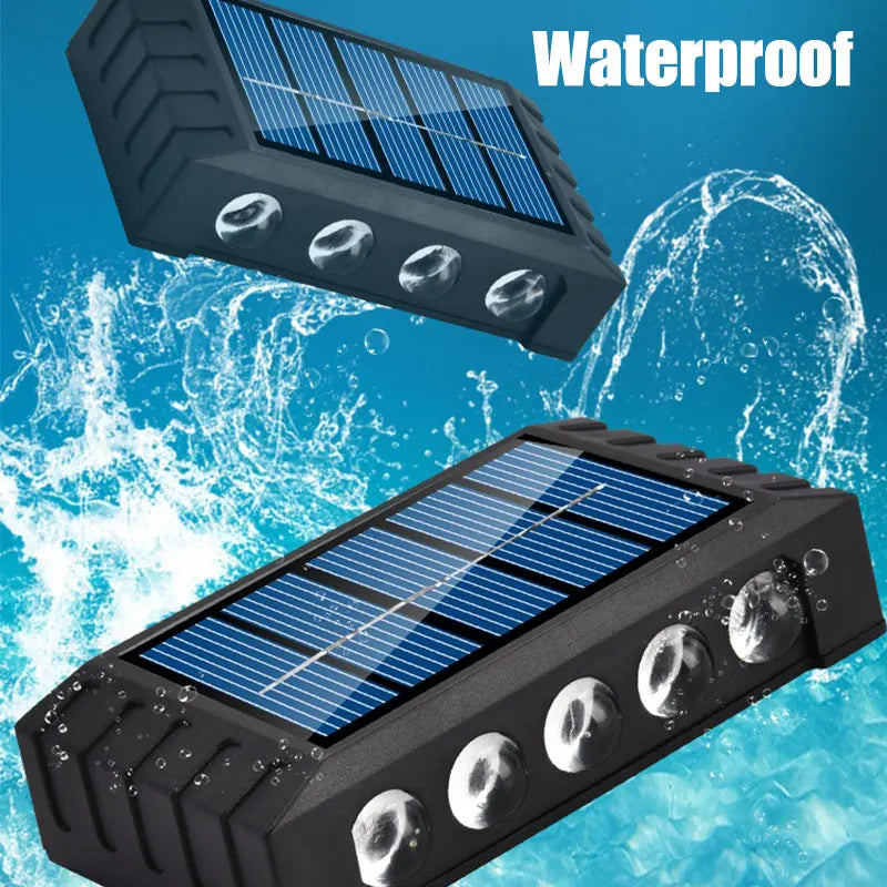 Solar LED Wall Lamp Outdoor Waterproof Garden Light