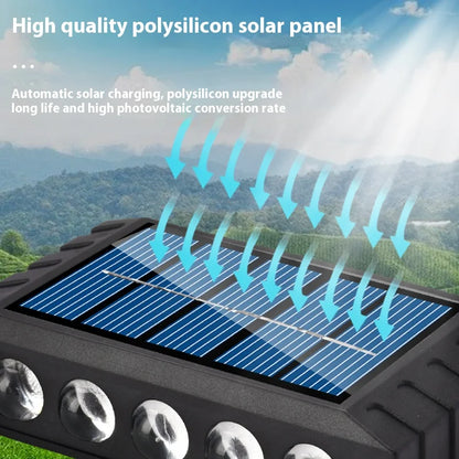 Solar LED Wall Lamp Outdoor Waterproof Garden Light