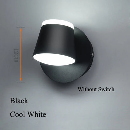 8W Rotating LED Wall Light for Home & Bedroom