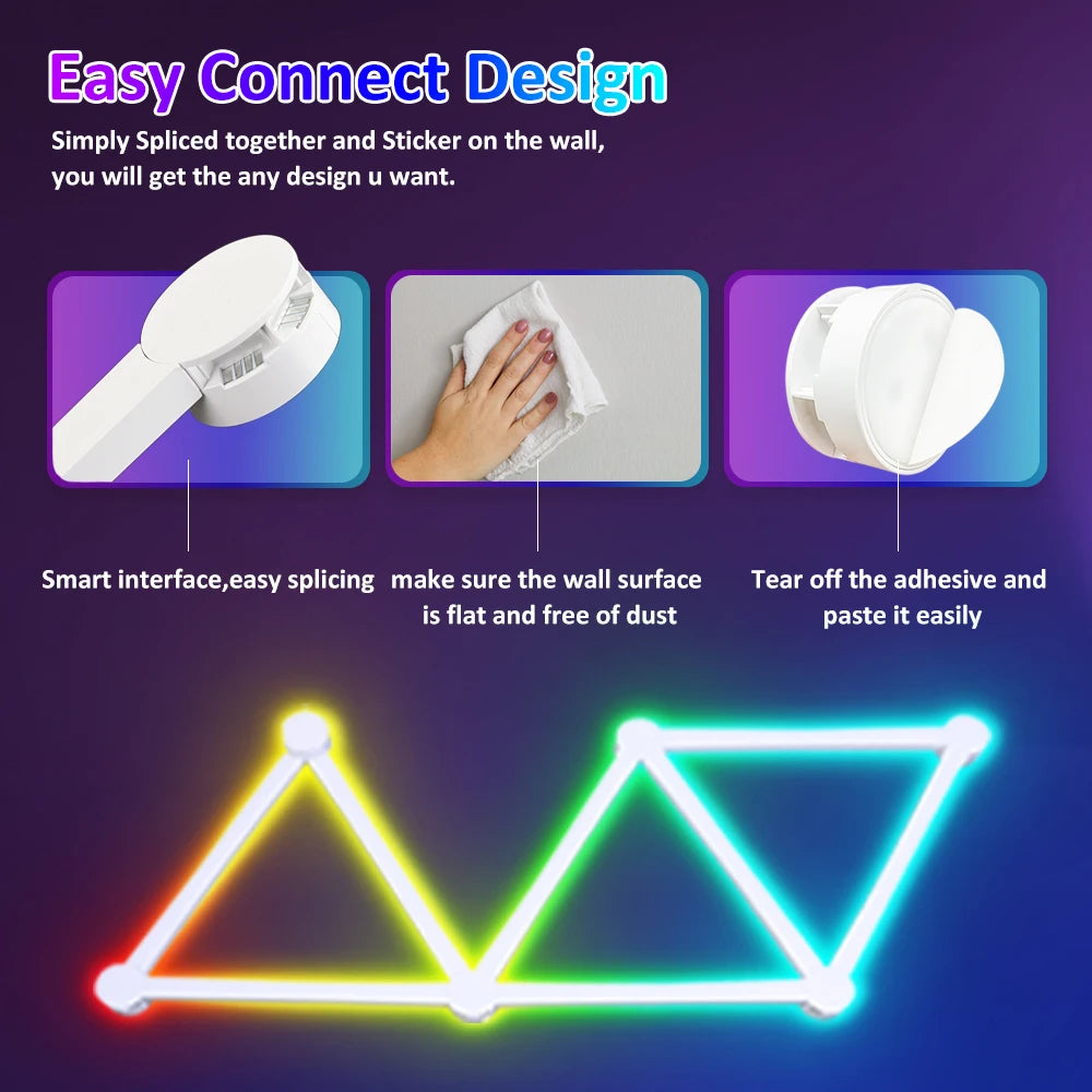 Smart RGB LED Wall Strip Light with App Control