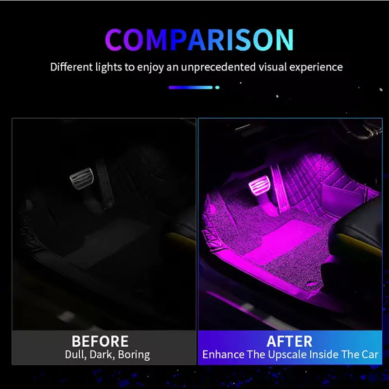 RGB Car Under-Dash & Underfoot LED Lights