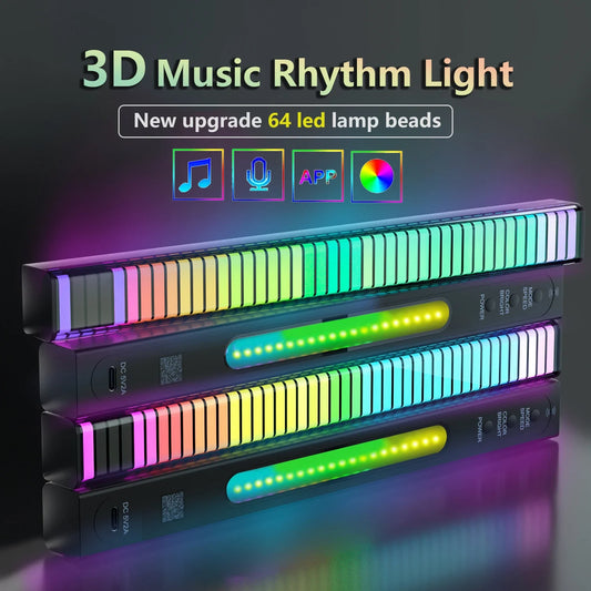 Smart RGB 3D Double-Sided LED Sound Control Light