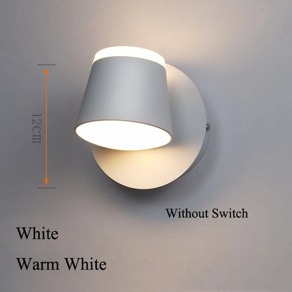 8W Rotating LED Wall Light for Home & Bedroom