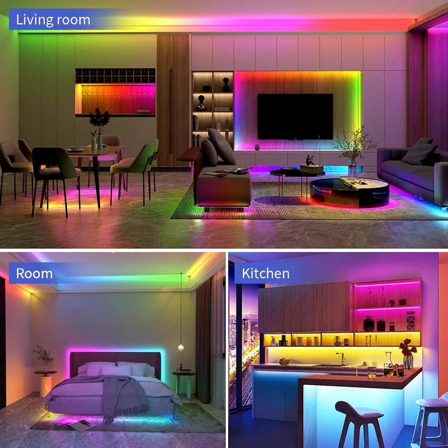 Smart RGB USB LED Strip Light for Bedroom Ambiance