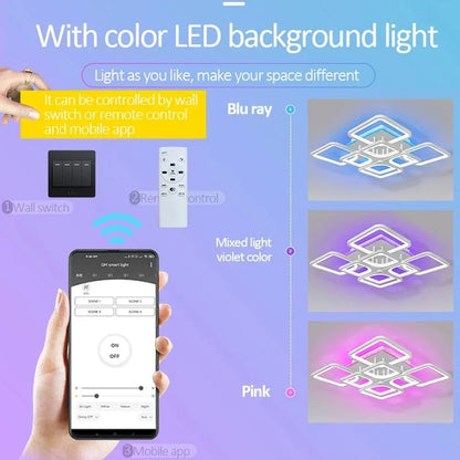 Modern LED Ceiling Light with Backlight Effect