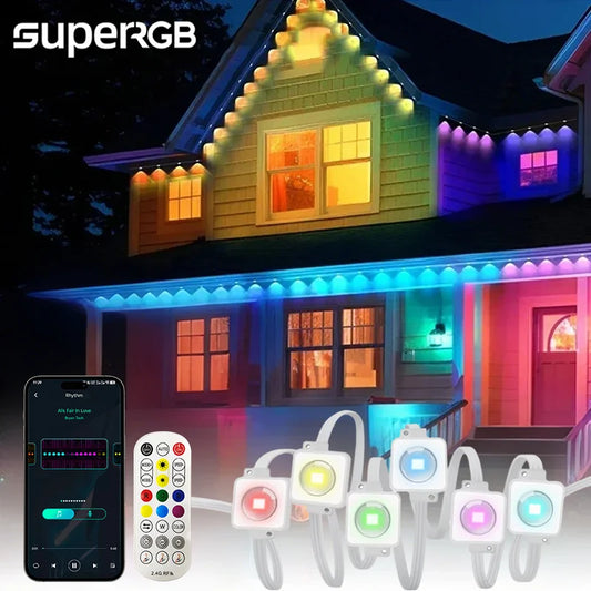 Smart RGB-IC Outdoor Eaves String Lights