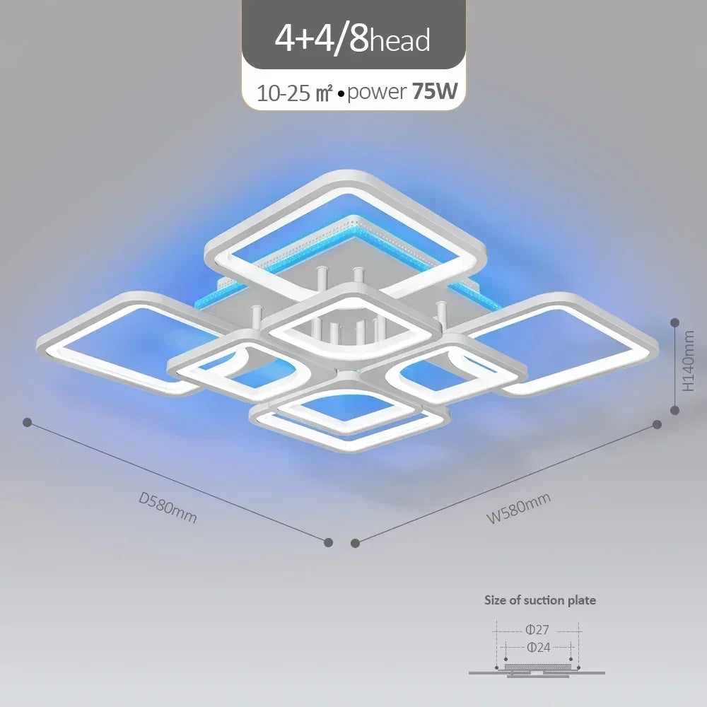 Modern LED Ceiling Light with Backlight Effect