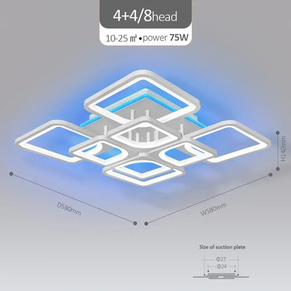 Modern LED Ceiling Light with Backlight Effect