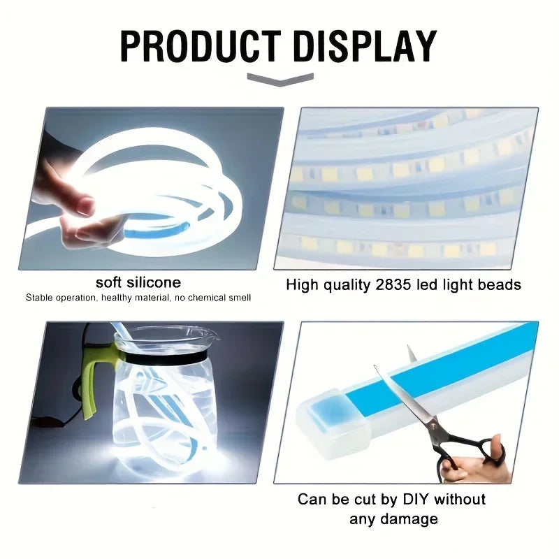Car LED Hood & Door Decorative DRL Light 12V
