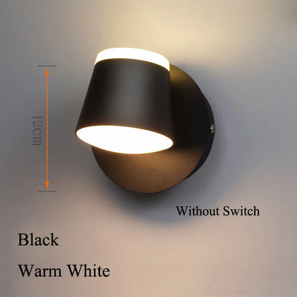 8W Rotating LED Wall Light for Home & Bedroom