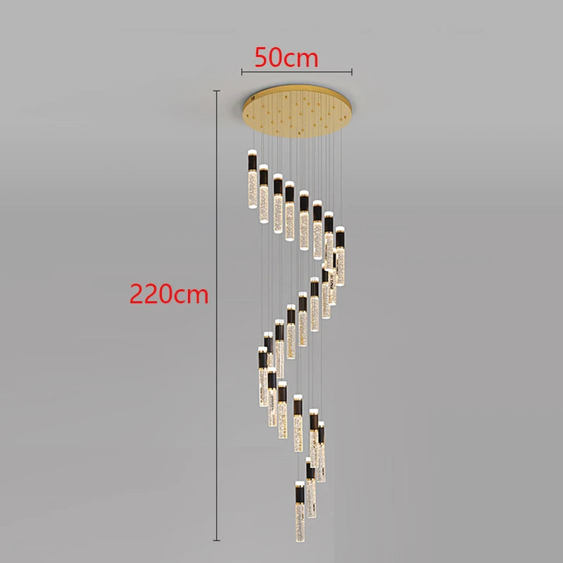 Modern LED Staircase Pendant Chandelier
