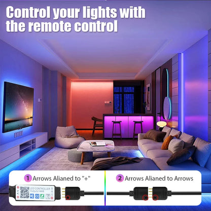 Smart RGB USB LED Strip Light for Bedroom Ambiance