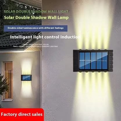 Solar LED Wall Lamp Outdoor Waterproof Garden Light