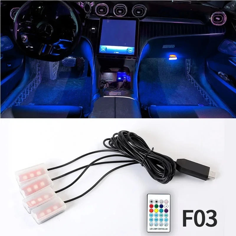 RGB Car Under-Dash & Underfoot LED Lights