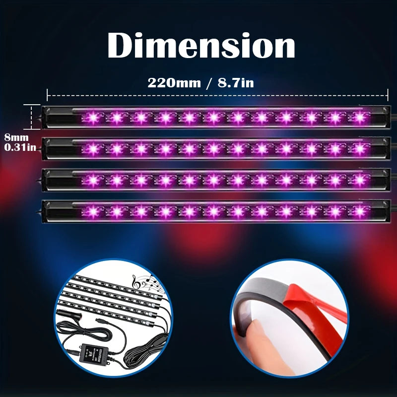 RGB Car Interior Music Light Strip