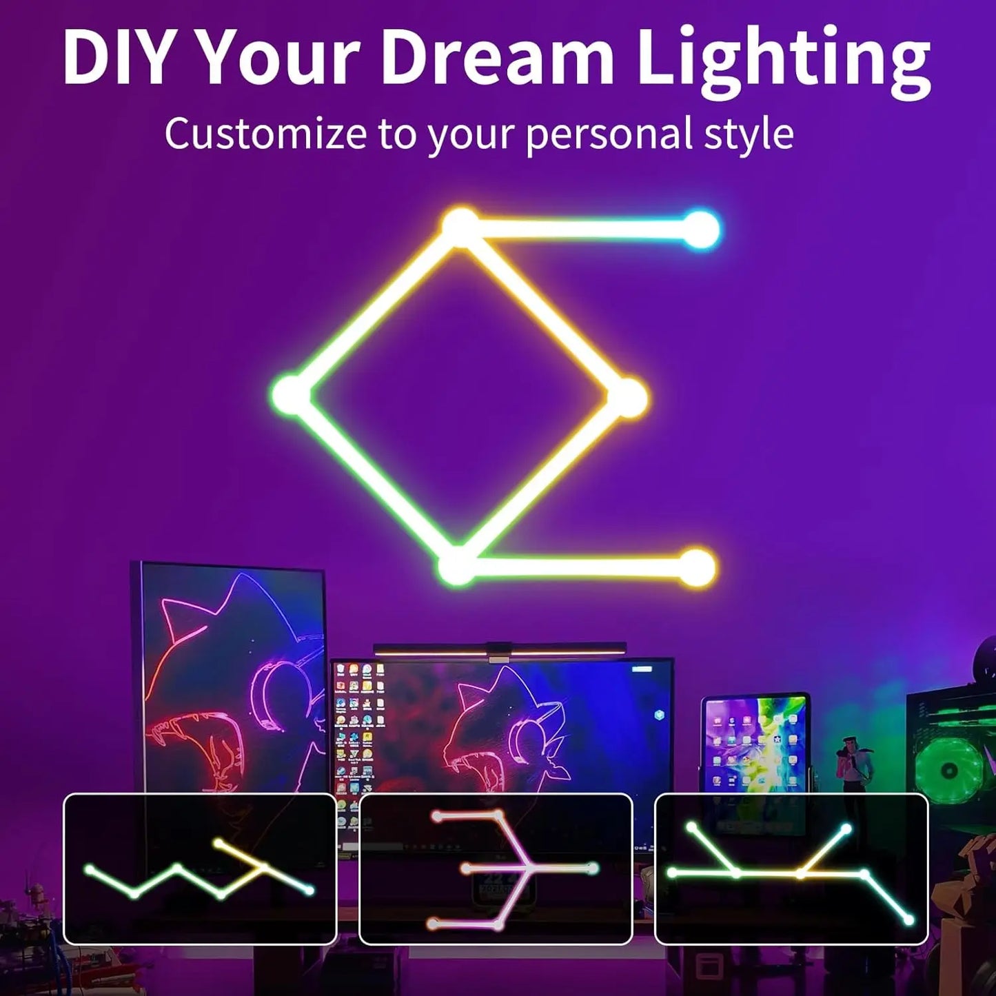 Smart RGB LED Wall Strip Light with App Control